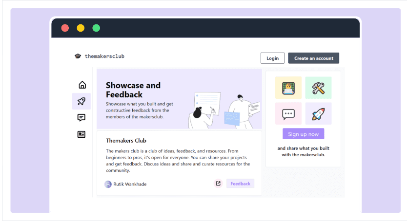TheMakersClub: a club of ideas, feedbacks and resources