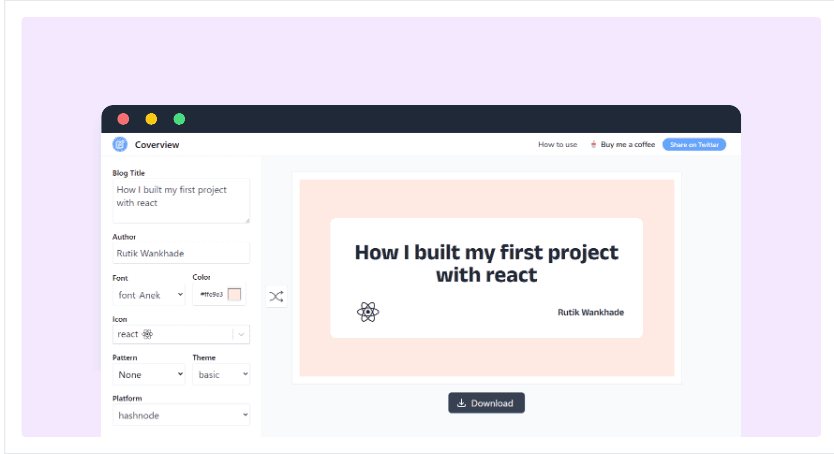 How I made a tool to create cover images for my blogs quickly