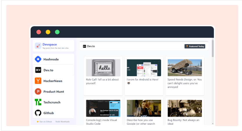 devspace : get top posts from the best developer platforms
